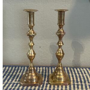 Pair of Brass Candlesticks 12" Tall